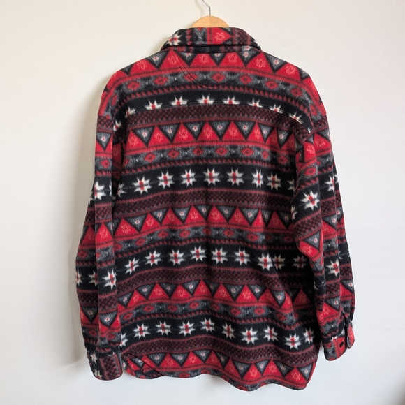 Vintage Fleece Shacket Fair Isle Patterned Men's XL - Picture 6 of 6
